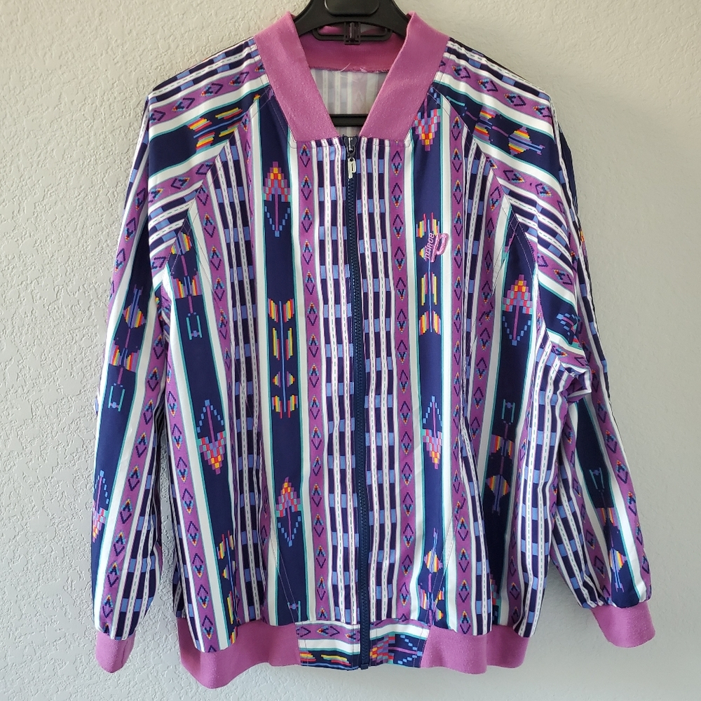 Vintage Prince tennis funky print zip up jacket